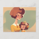 Recherche de maman vintage cartes postales Illustration