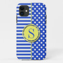 Recherche de et point de polka jaune iphone coques Bleu