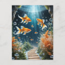Recherche de poissons rouges cartes postales Fantastique