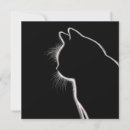 Recherche de silhouette de chat vœux cartes Félin