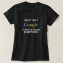 Zoek naar google tshirts My wife knows