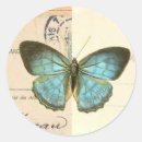 Recherche de papillon bleu autocollants Vintage