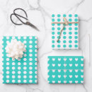 Recherche de pois papier cadeau Turquoise