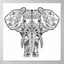 Zoek naar mandala olifant kunst Zen doedelstijl