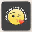 Recherche de emoji drôle dessous de verres Mignon
