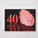 Recherche de 40th anniversary party invitations Rose