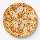 Recherche de fromage assiettes en papier Pizza