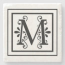 Zoek naar letter m onderzetters Initiaal