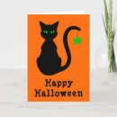 Recherche de chat noir mignon vœux cartes Orange