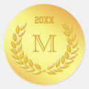 Recherche de couronne de laurier autocollants Diplôme