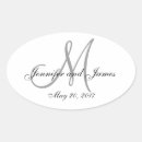 Recherche de initial ovales autocollants Monogramme