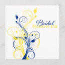 Recherche de bleu royal et jaune invitations Moderne