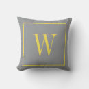 Recherche de gris jaune coussins Monogramme