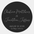 Recherche de noir et blanc mariage autocollants Script