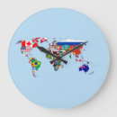 Zoek naar vlaggen klokken Wereld