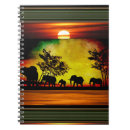 Zoek naar olifants notitieboeken Zonsondergang