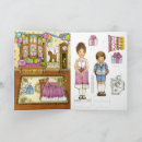 Recherche de poupée papier vœux cartes Girl