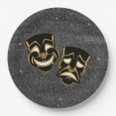 Recherche de théâtre assiettes en papier Noir