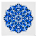 Recherche de mandala bleu posters Jolie