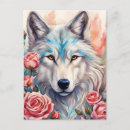 Recherche de peinture de loup cartes postales Nature