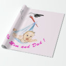 Recherche de cigognes papier cadeau Mother to be