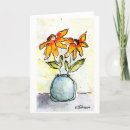 Recherche de vase de fleurs vœux cartes Aquarelle