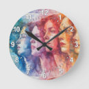 Recherche de visage de fille horloges Coloré