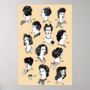 Recherche de la coiffure posters Vintage