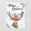 Recherche de cerf cartes postales Aquarelle