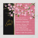 Recherche de belles fleurs roses invitations Bébé