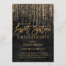 Recherche de hollywood 16ans anniversaire invitations Étincelles