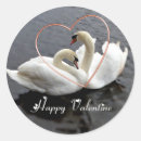 Recherche de coeur des cygnes autocollants Valentine