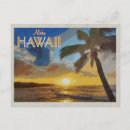 Recherche de hawaïen vintage cartes postales Coucher de soleil