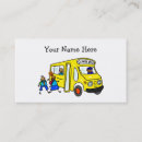 Recherche de autobus scolaire cartes visite Enfants
