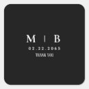 Recherche de monogramme w autocollants Noir