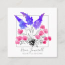 Recherche de fleur jardin cartes visite Aquarelle