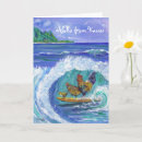Recherche de surfing vœux cartes Hawaii