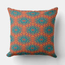 Recherche de turquoise et orange coussins Bleu