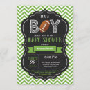 Recherche de football baby shower invitations Fuzzy tout imprimé