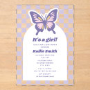 Recherche de baby shower fille invitations Papillon
