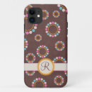 Recherche de pois orange et blanc iphone coques Monogramme
