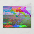 Recherche de dauphins cartes postales Arc en ciel
