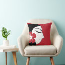 Recherche de belle femme coussins Rouge