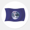 Zoek naar aarde planeet stickers Vlag