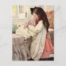 Recherche de petites filles poupées cartes postales Vintage