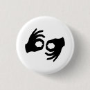 Recherche de langue des signes américaine badges Main