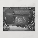 Recherche de coffre trésor cartes postales Vintage