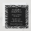 Recherche de zèbre mariage invitations Noir et blanc