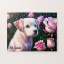Recherche de chien blanc puzzles Chiot