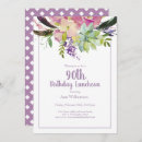 Recherche de violet anniversaire invitations Girly